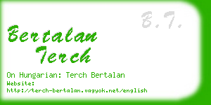 bertalan terch business card